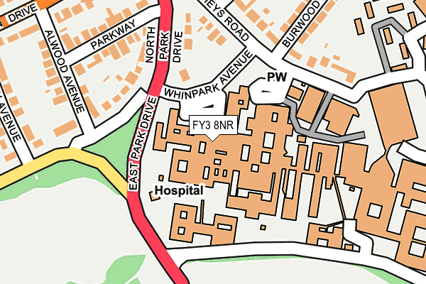 FY3 8NR map - OS OpenMap – Local (Ordnance Survey)