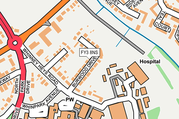 FY3 8NS map - OS OpenMap – Local (Ordnance Survey)