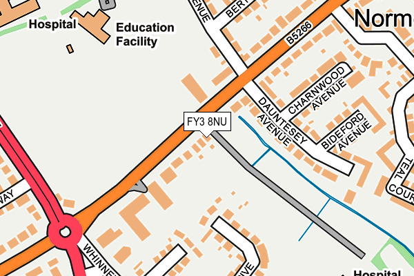 FY3 8NU map - OS OpenMap – Local (Ordnance Survey)