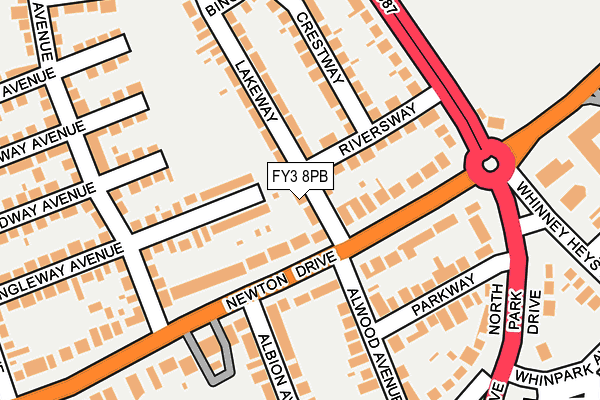 FY3 8PB map - OS OpenMap – Local (Ordnance Survey)