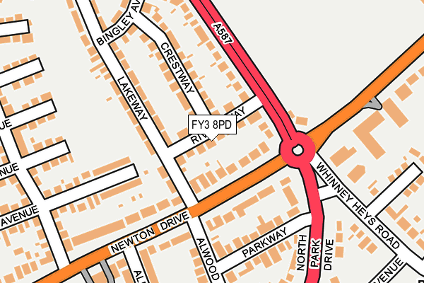 FY3 8PD map - OS OpenMap – Local (Ordnance Survey)