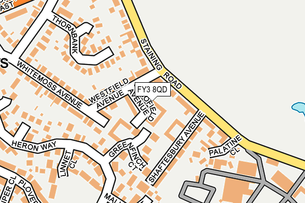 FY3 8QD map - OS OpenMap – Local (Ordnance Survey)