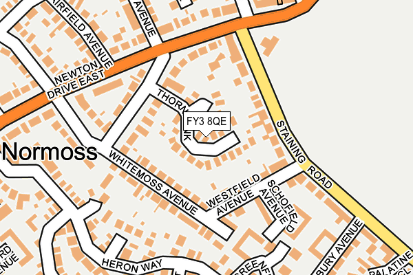 FY3 8QE map - OS OpenMap – Local (Ordnance Survey)