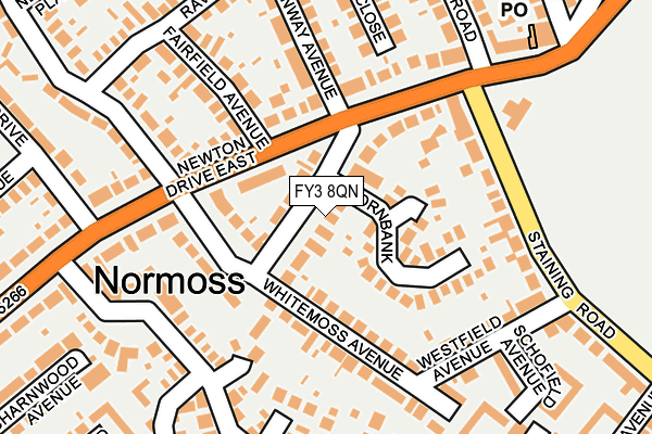 FY3 8QN map - OS OpenMap – Local (Ordnance Survey)
