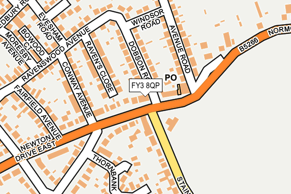 FY3 8QP map - OS OpenMap – Local (Ordnance Survey)