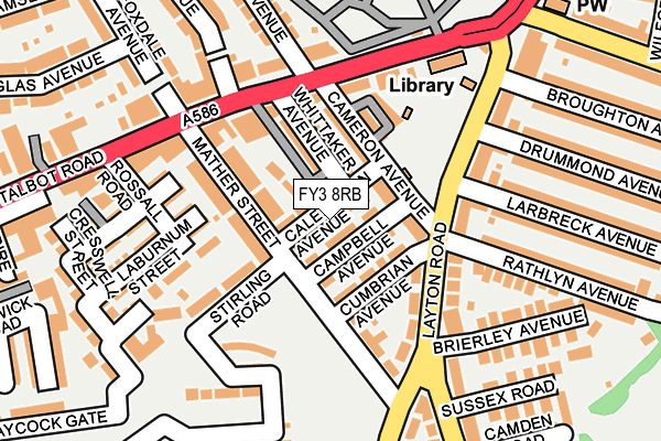 FY3 8RB map - OS OpenMap – Local (Ordnance Survey)