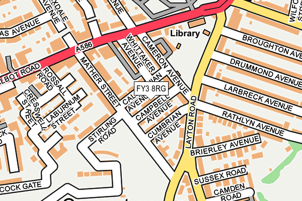 FY3 8RG map - OS OpenMap – Local (Ordnance Survey)