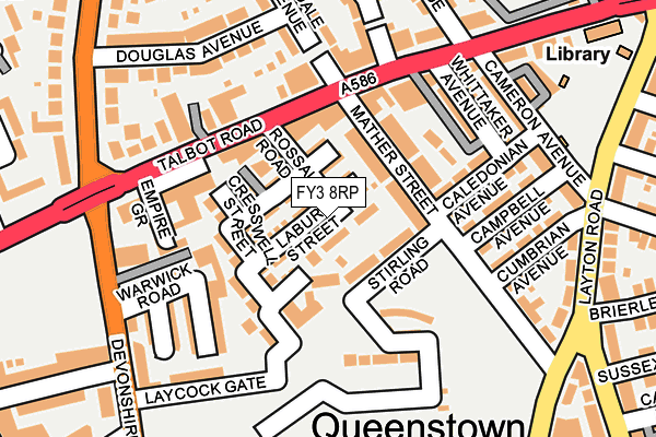 FY3 8RP map - OS OpenMap – Local (Ordnance Survey)