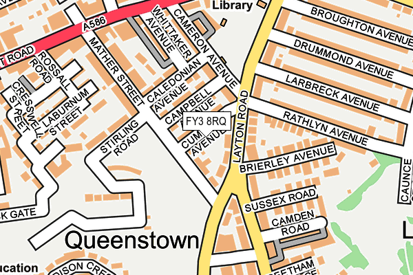 FY3 8RQ map - OS OpenMap – Local (Ordnance Survey)
