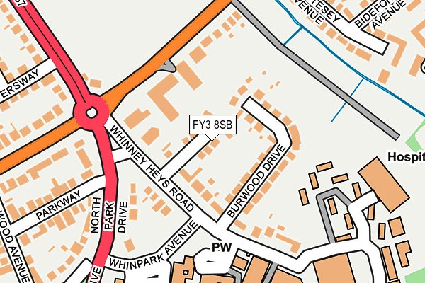 FY3 8SB map - OS OpenMap – Local (Ordnance Survey)