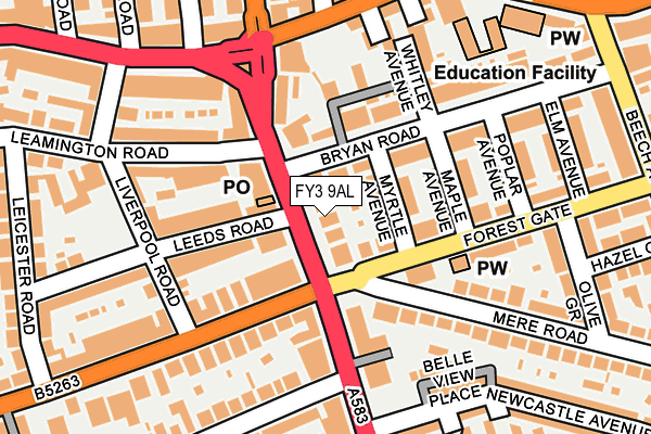 FY3 9AL map - OS OpenMap – Local (Ordnance Survey)