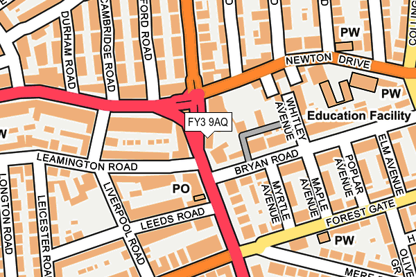 FY3 9AQ map - OS OpenMap – Local (Ordnance Survey)