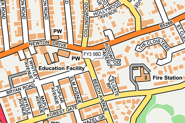 FY3 9BD map - OS OpenMap – Local (Ordnance Survey)