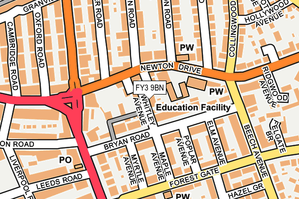 FY3 9BN map - OS OpenMap – Local (Ordnance Survey)