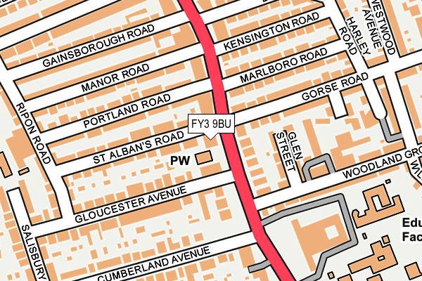FY3 9BU map - OS OpenMap – Local (Ordnance Survey)