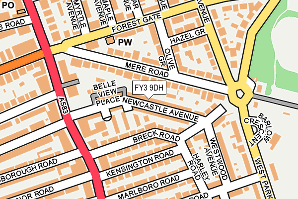 FY3 9DH map - OS OpenMap – Local (Ordnance Survey)