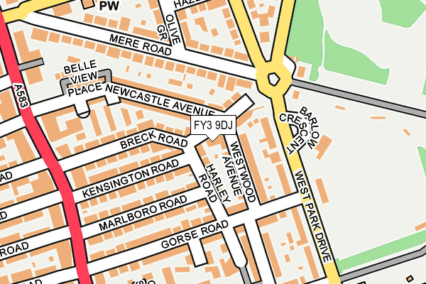 FY3 9DJ map - OS OpenMap – Local (Ordnance Survey)