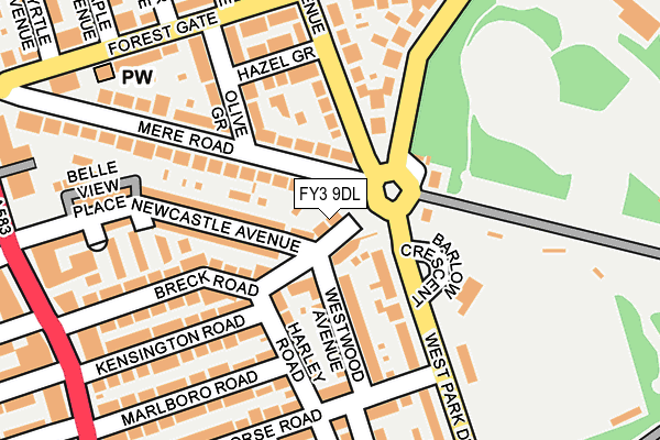 FY3 9DL map - OS OpenMap – Local (Ordnance Survey)