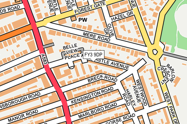 FY3 9DP map - OS OpenMap – Local (Ordnance Survey)