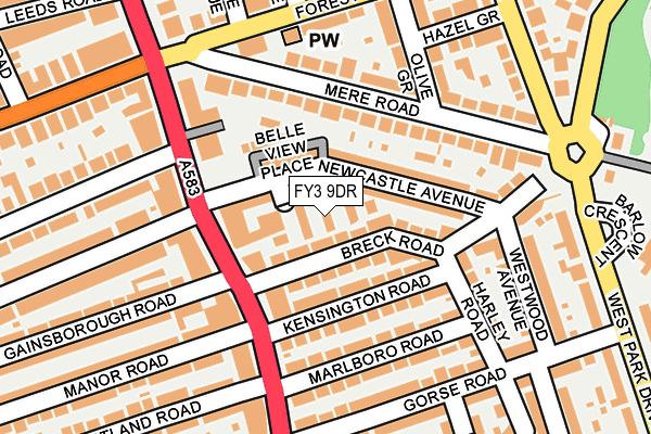 FY3 9DR map - OS OpenMap – Local (Ordnance Survey)