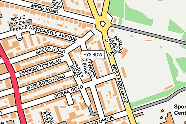FY3 9DW map - OS OpenMap – Local (Ordnance Survey)