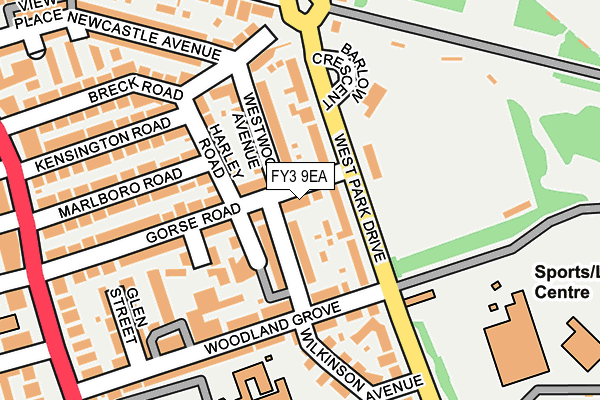 FY3 9EA map - OS OpenMap – Local (Ordnance Survey)