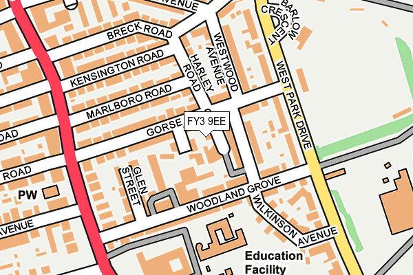 FY3 9EE map - OS OpenMap – Local (Ordnance Survey)