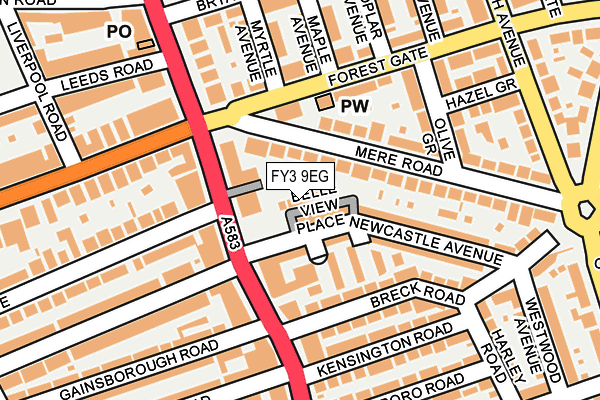 FY3 9EG map - OS OpenMap – Local (Ordnance Survey)
