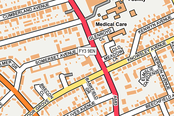 FY3 9EN map - OS OpenMap – Local (Ordnance Survey)