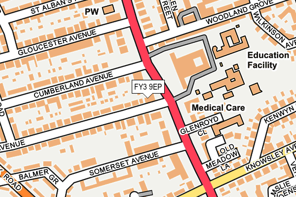 FY3 9EP map - OS OpenMap – Local (Ordnance Survey)