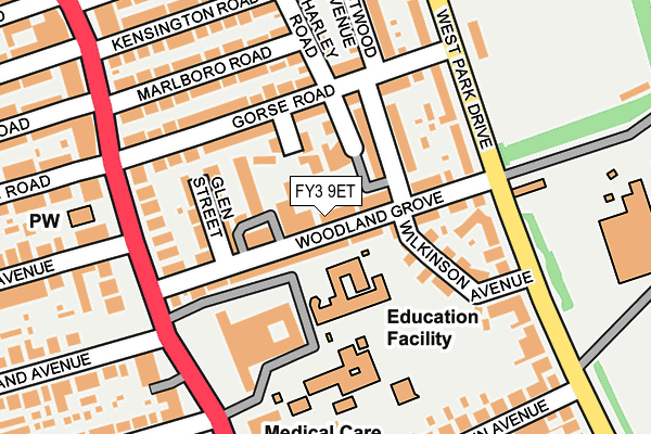 FY3 9ET map - OS OpenMap – Local (Ordnance Survey)