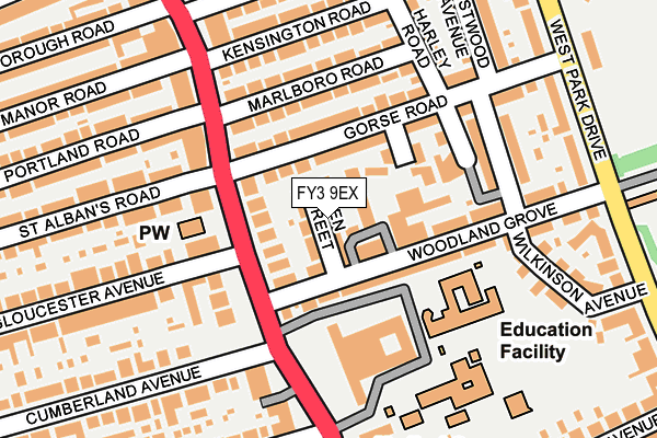 FY3 9EX map - OS OpenMap – Local (Ordnance Survey)