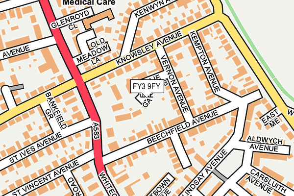 FY3 9FY map - OS OpenMap – Local (Ordnance Survey)