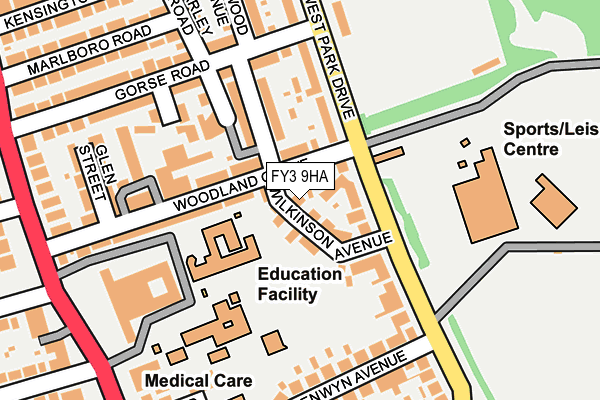 FY3 9HA map - OS OpenMap – Local (Ordnance Survey)