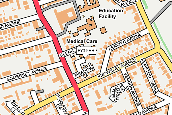 FY3 9HH map - OS OpenMap – Local (Ordnance Survey)
