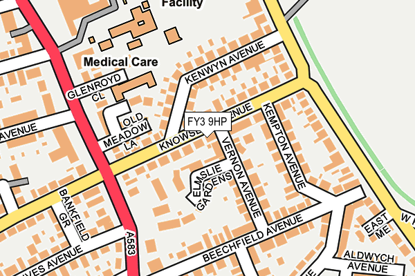 FY3 9HP map - OS OpenMap – Local (Ordnance Survey)