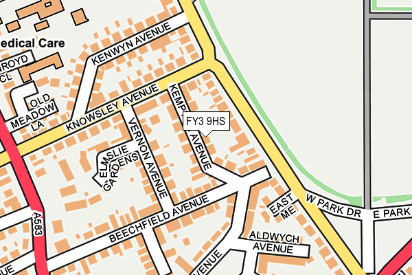 FY3 9HS map - OS OpenMap – Local (Ordnance Survey)