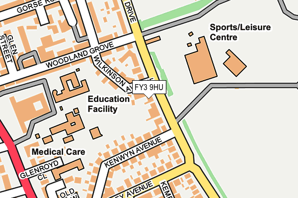FY3 9HU map - OS OpenMap – Local (Ordnance Survey)