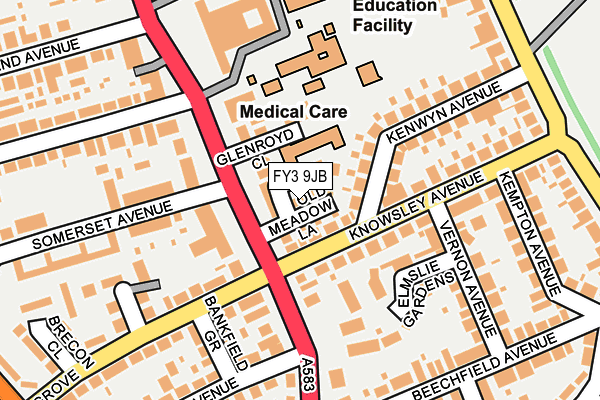 FY3 9JB map - OS OpenMap – Local (Ordnance Survey)
