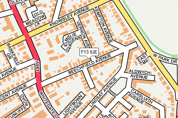 FY3 9JE map - OS OpenMap – Local (Ordnance Survey)