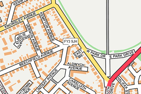 FY3 9JH map - OS OpenMap – Local (Ordnance Survey)