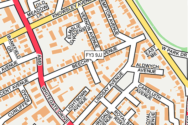 FY3 9JJ map - OS OpenMap – Local (Ordnance Survey)