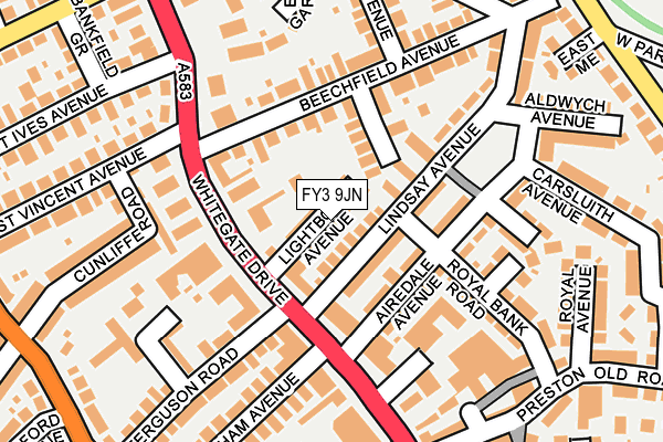 FY3 9JN map - OS OpenMap – Local (Ordnance Survey)