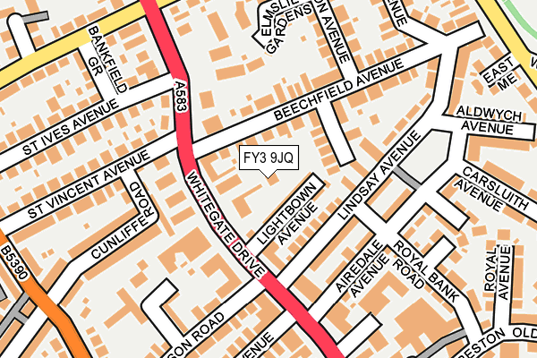 FY3 9JQ map - OS OpenMap – Local (Ordnance Survey)