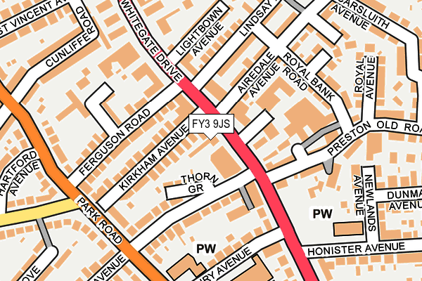 FY3 9JS map - OS OpenMap – Local (Ordnance Survey)