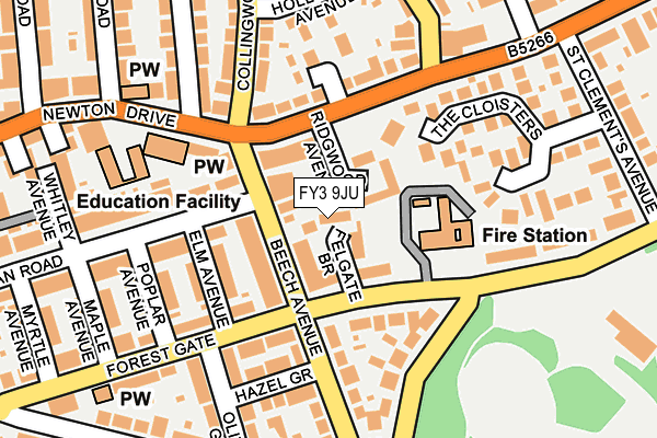 FY3 9JU map - OS OpenMap – Local (Ordnance Survey)