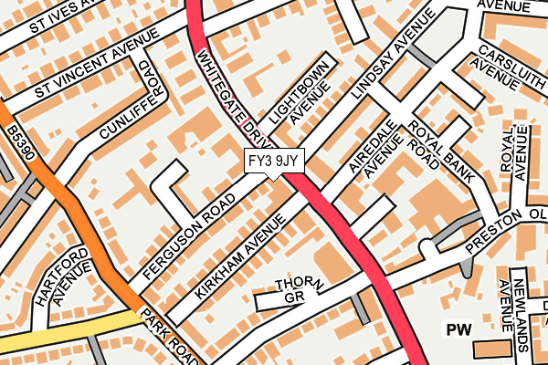 FY3 9JY map - OS OpenMap – Local (Ordnance Survey)