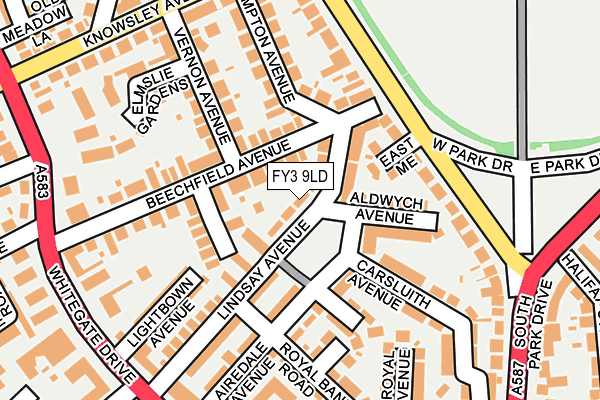 FY3 9LD map - OS OpenMap – Local (Ordnance Survey)