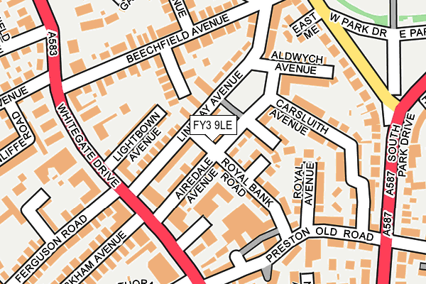 FY3 9LE map - OS OpenMap – Local (Ordnance Survey)