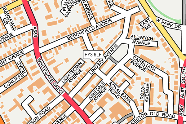 FY3 9LF map - OS OpenMap – Local (Ordnance Survey)